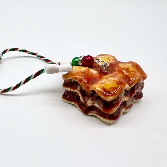 Lasagna Christmas Ornament – Handmade Clay Italian Food Christmas Tree Decor - Picture 6 of 16